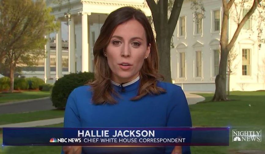 Image: Hallie Jackson while reporting for NBC NEWS